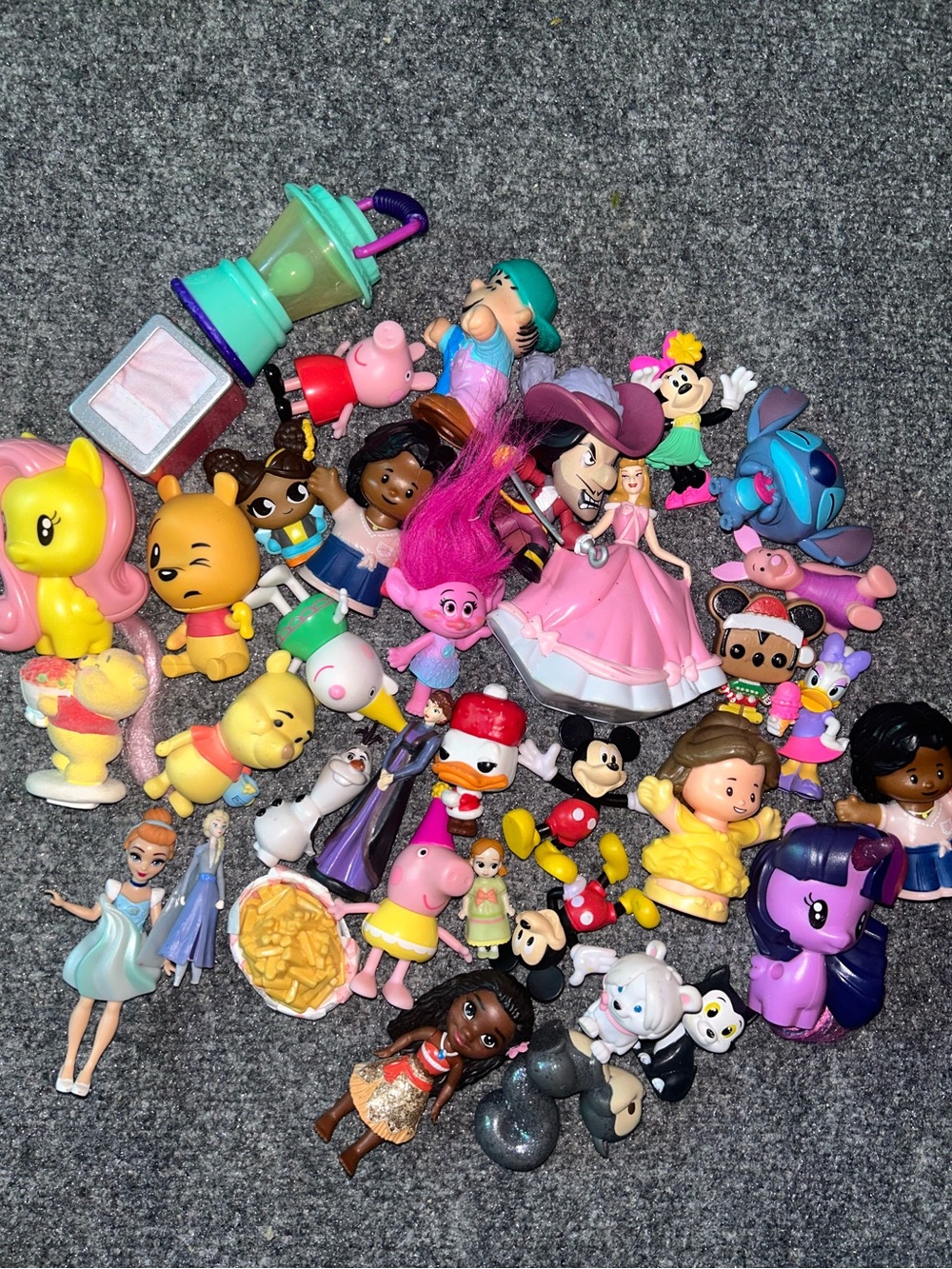 Mixed Toy Lot (Little People, Peppa Pig, Disney, Princess, Frozen, MLP, Trolls)